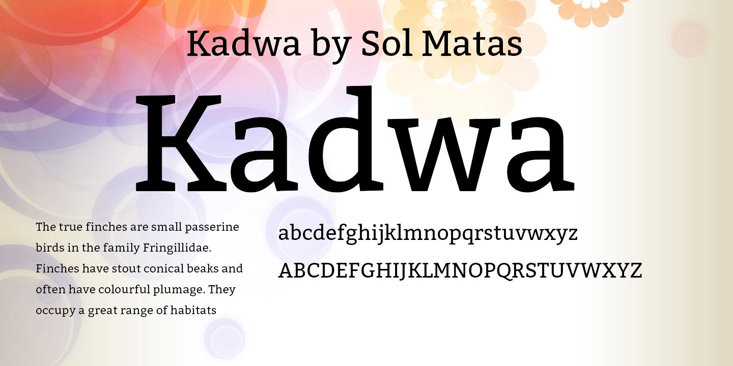 Ejemplo de fuente Kadwa Bold