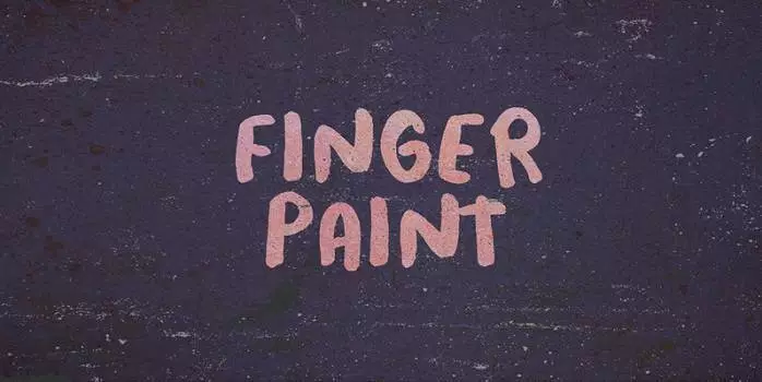 Ejemplo de fuente Finger Paint Regular