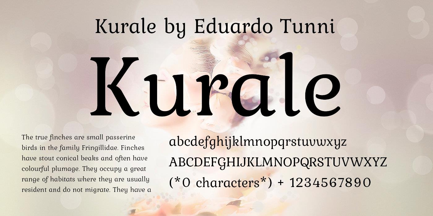 Ejemplo de fuente Kurale Regular