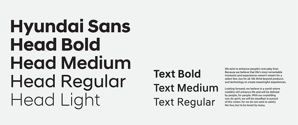Ejemplo de fuente Hyundai Sans Bold Italic