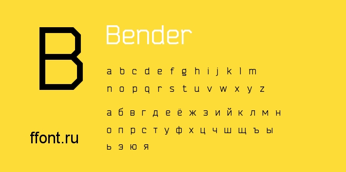 Ejemplo de fuente Bender Bold Italic