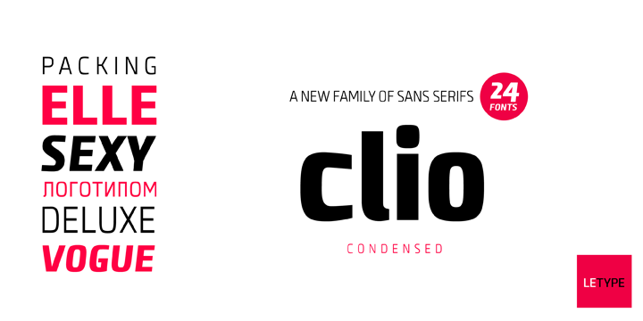 Ejemplo de fuente Clio C Regular