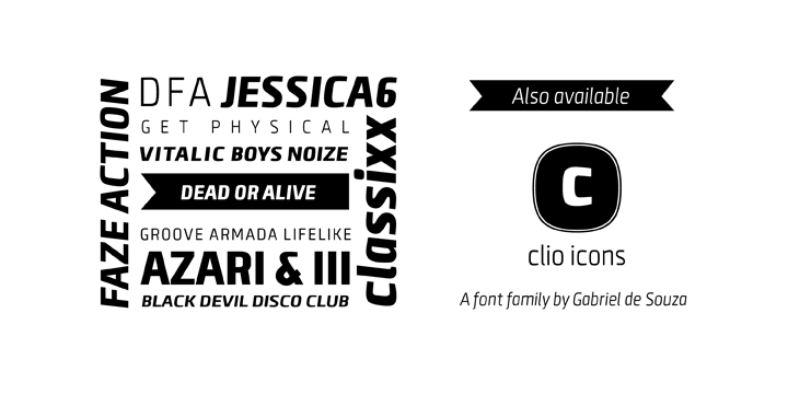 Ejemplo de fuente Clio C Regular Italic 