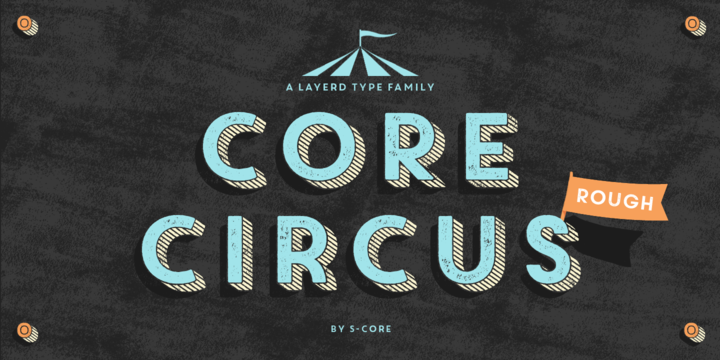 Ejemplo de fuente Core Circus 2D 3D Line1