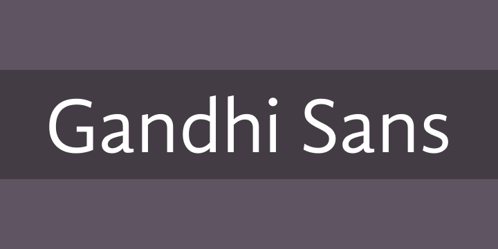 Ejemplo de fuente Gandhi Sans