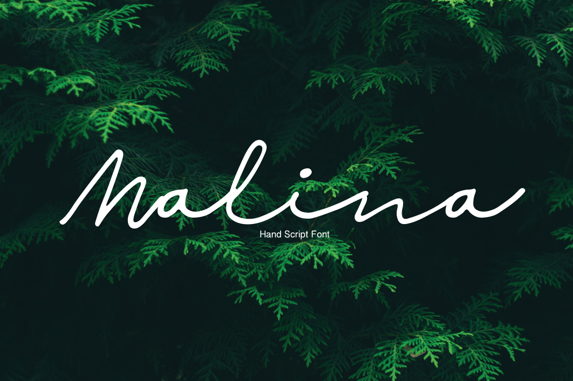 Ejemplo de fuente Malina Light Italic