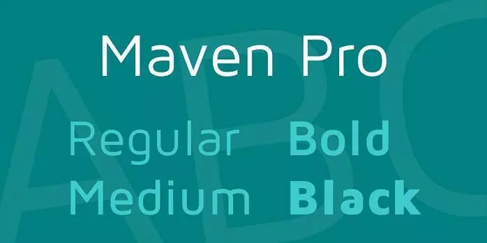 Ejemplo de fuente Maven Pro Medium