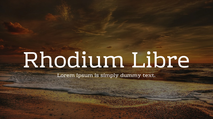Ejemplo de fuente Rhodium Libre