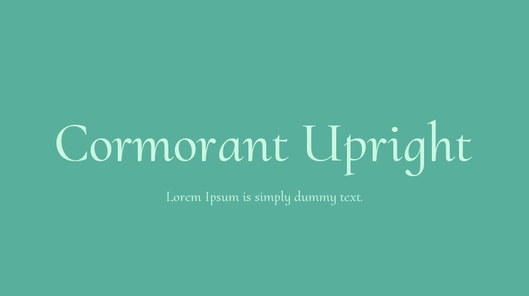 Ejemplo de fuente Cormorant Upright