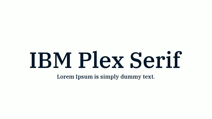 Ejemplo de fuente IBM Plex Serif Thin