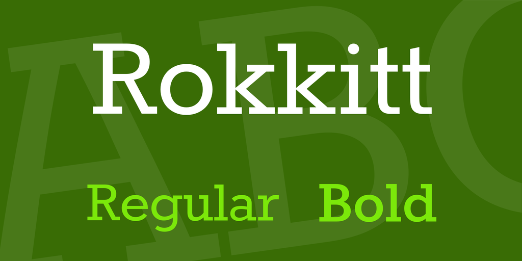 Ejemplo de fuente Rokkitt Extra Bold