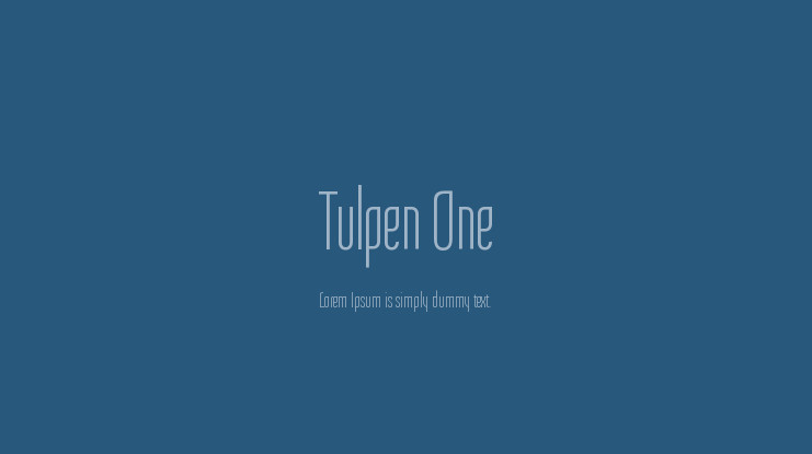 Ejemplo de fuente Tulpen One Regular