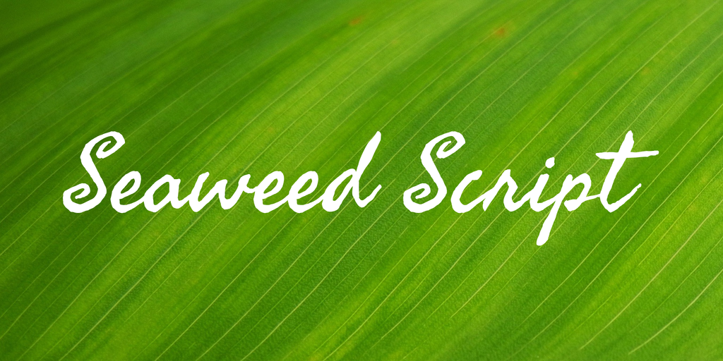 Ejemplo de fuente Seaweed Script Regular