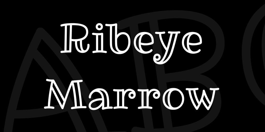 Ejemplo de fuente Ribeye Marrow Regular
