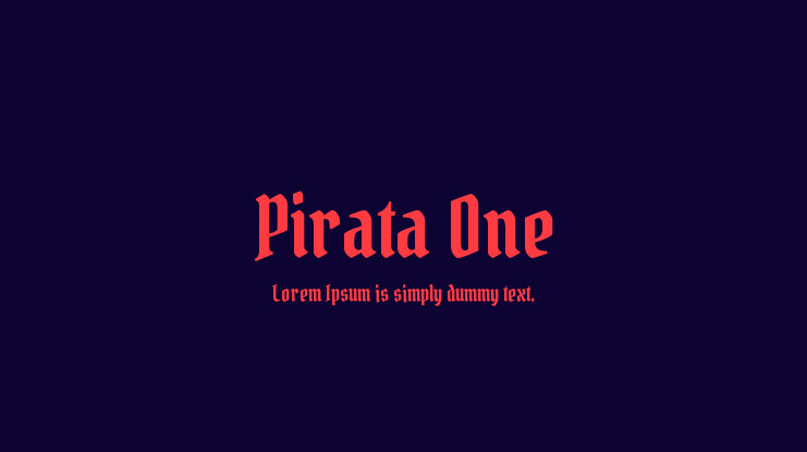 Ejemplo de fuente Pirata One Regular