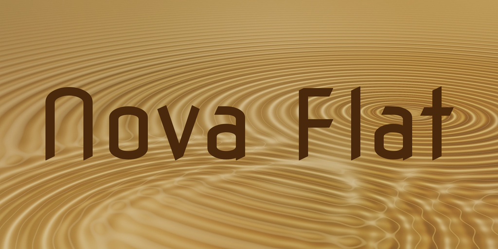 Ejemplo de fuente Nova Flat Regular