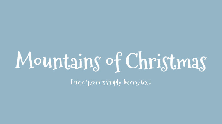 Ejemplo de fuente Mountains of Christmas