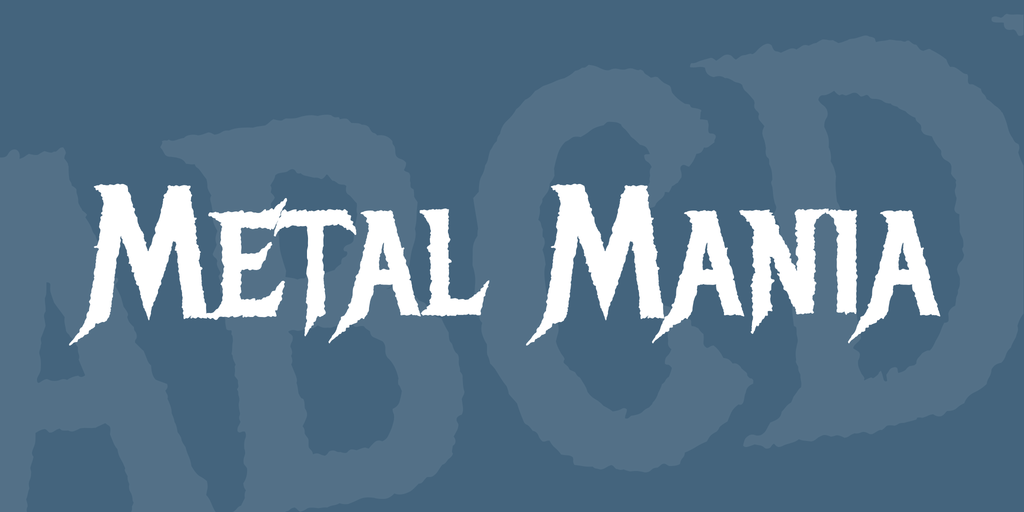 Ejemplo de fuente Metal Mania