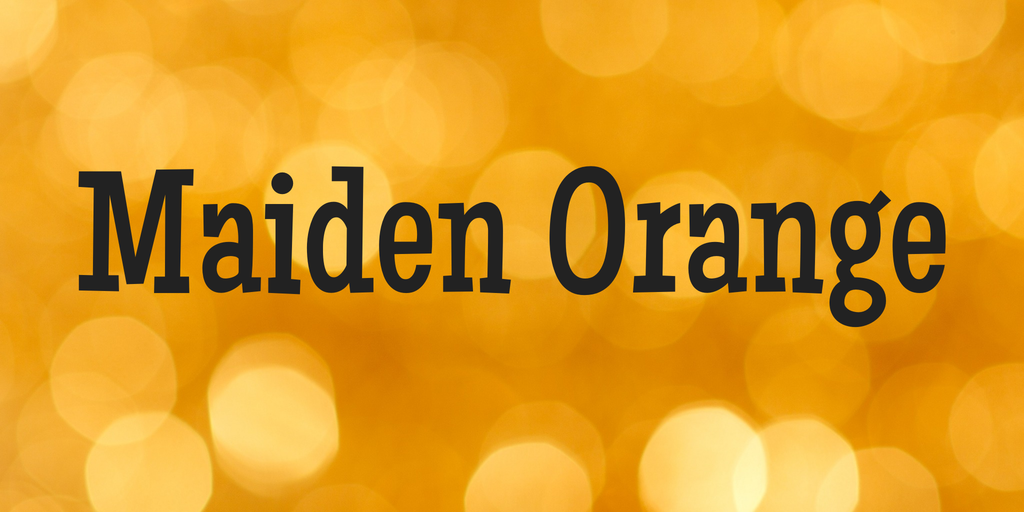 Ejemplo de fuente Maiden Orange Regular