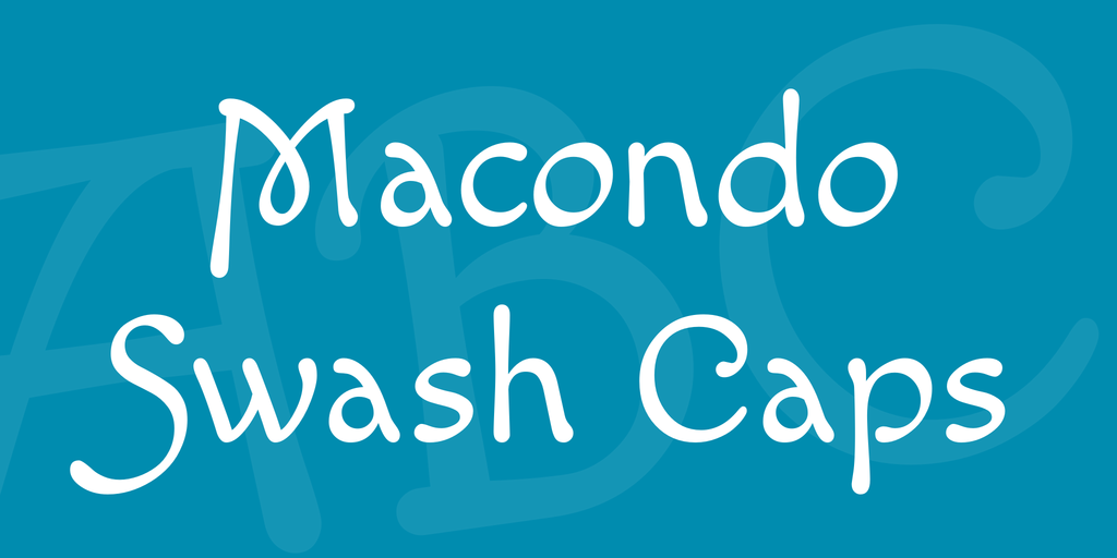 Ejemplo de fuente Macondo Swash Caps