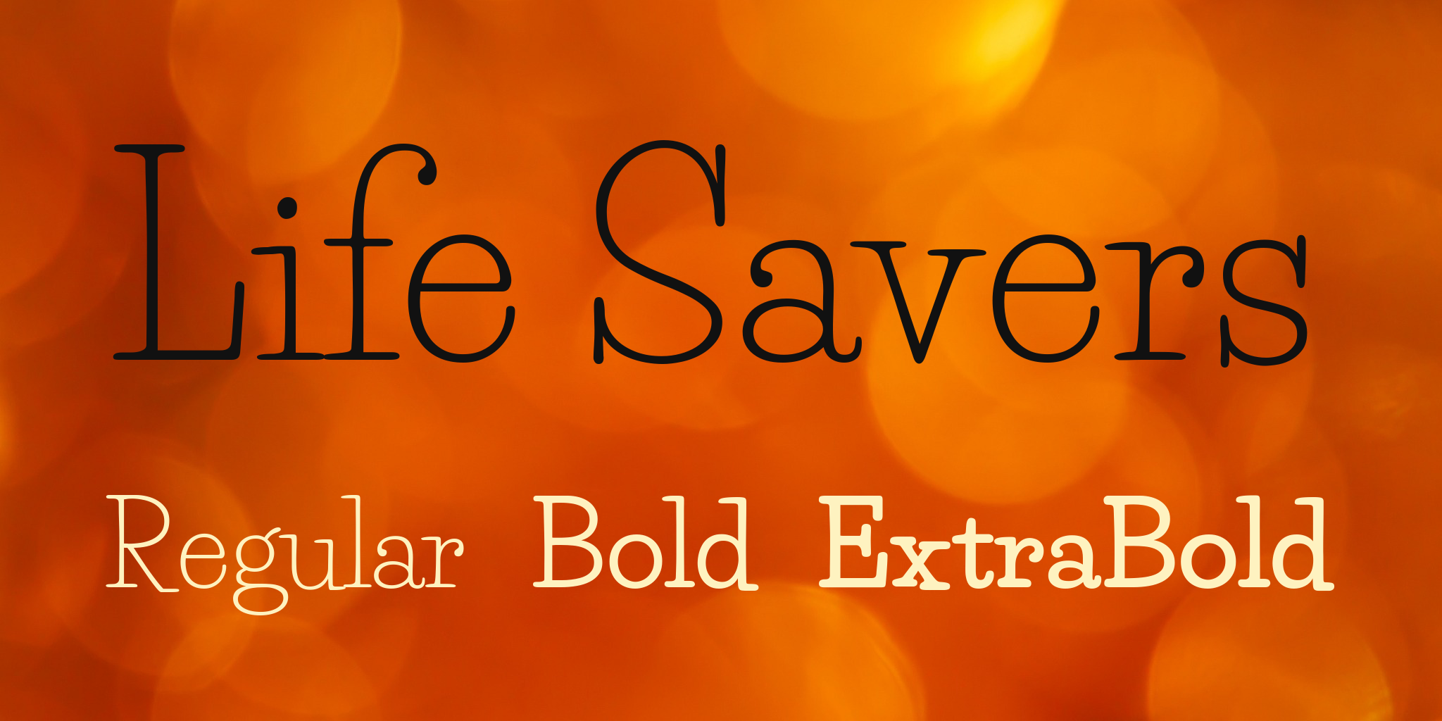 Ejemplo de fuente Life Savers ExtraBold