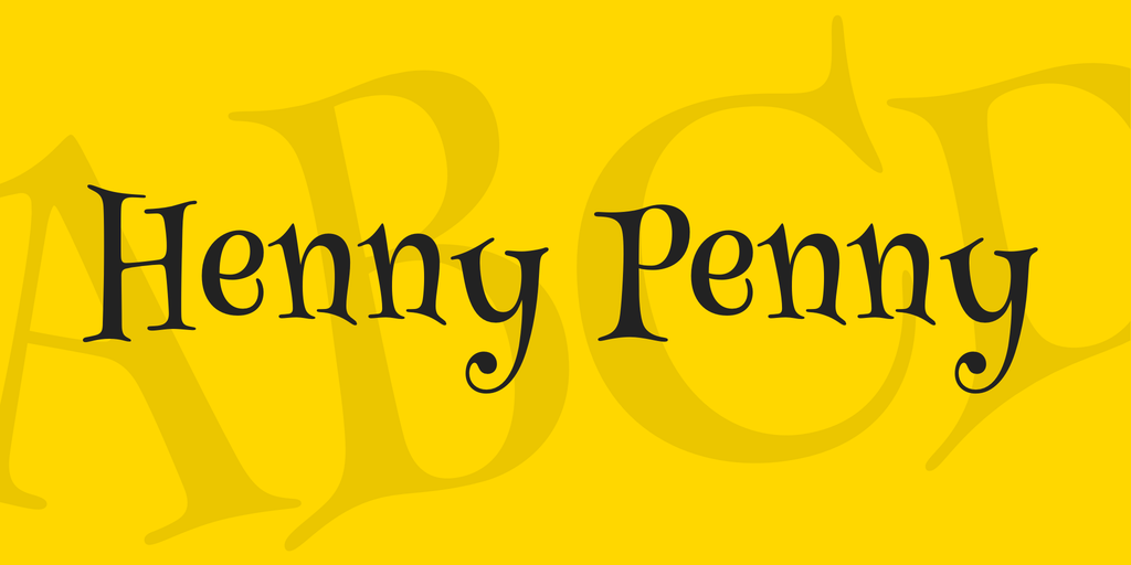 Ejemplo de fuente Henny Penny