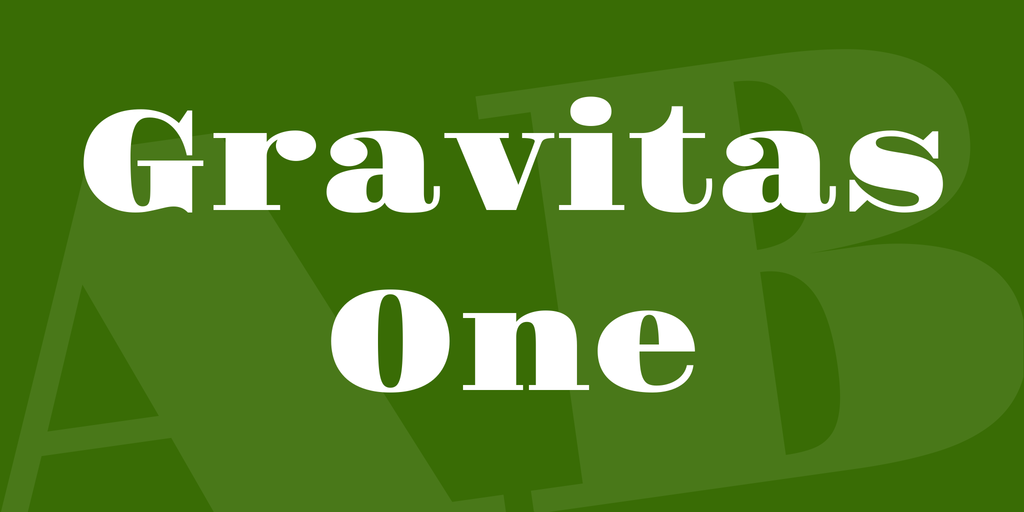 Ejemplo de fuente Gravitas One Regular