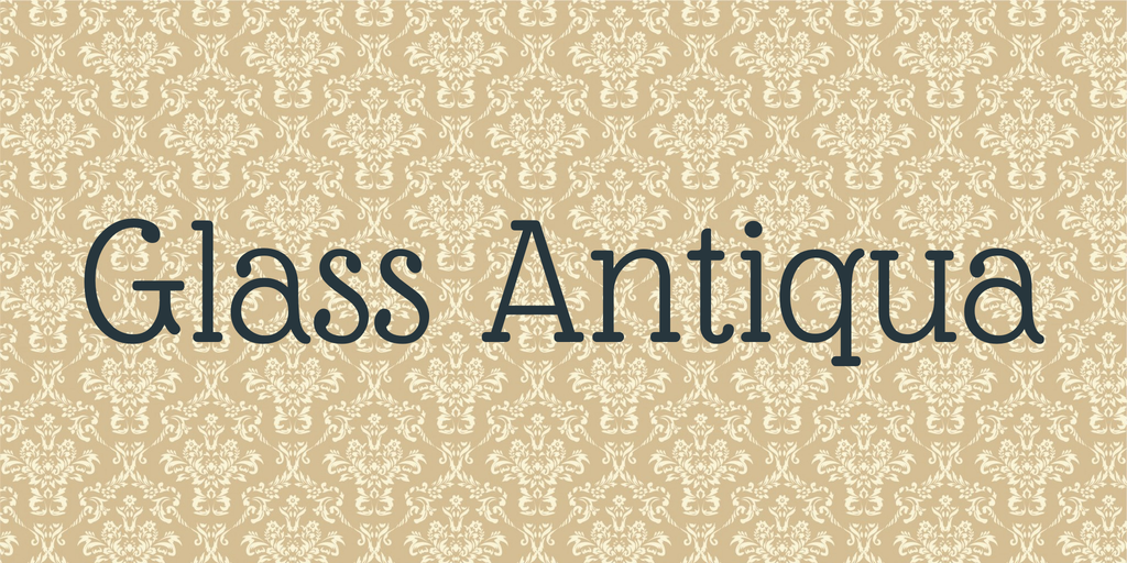 Ejemplo de fuente Glass Antiqua Regular