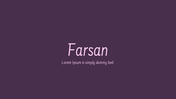 Ejemplo de fuente Farsan Regular