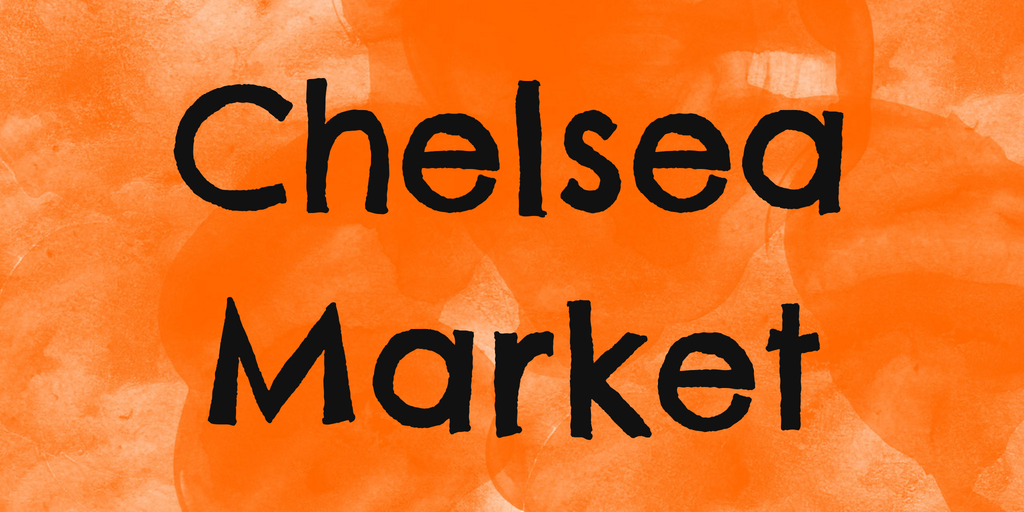 Ejemplo de fuente Chelsea Market Regular