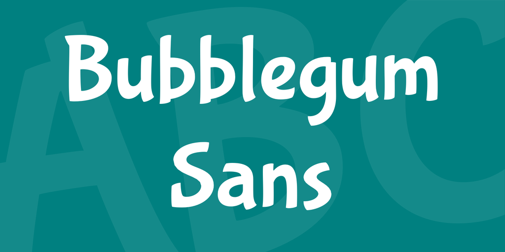 Ejemplo de fuente Bubblegum Sans