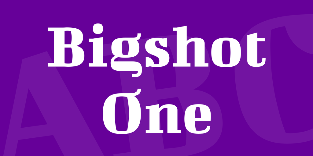 Ejemplo de fuente Bigshot One Regular