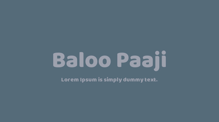 Ejemplo de fuente Baloo Paaji Regular