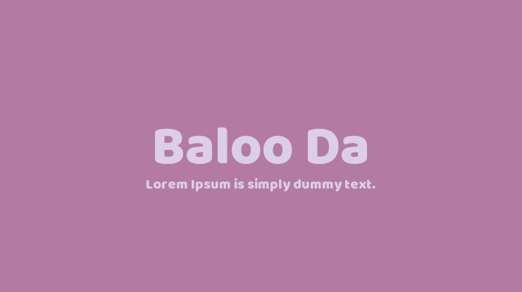 Ejemplo de fuente Baloo Da Regular