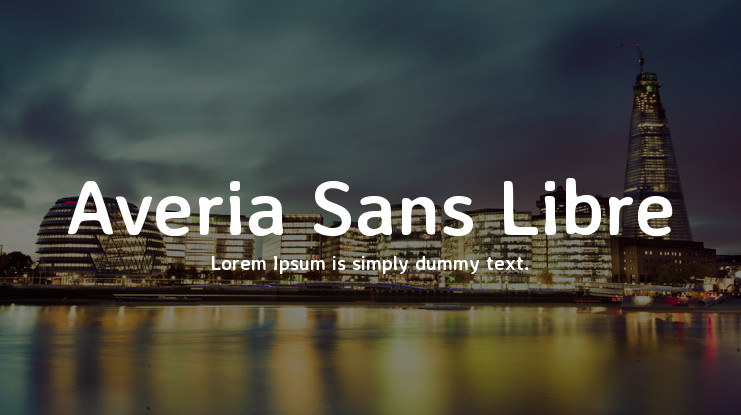 Ejemplo de fuente Averia Sans Libre Light Italic