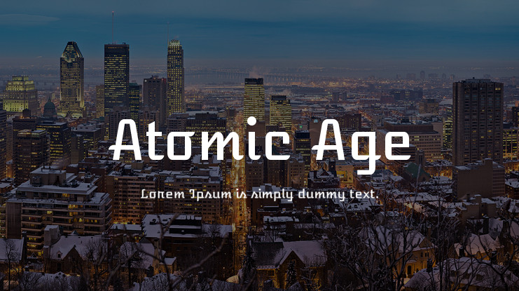 Ejemplo de fuente Atomic Age Regular