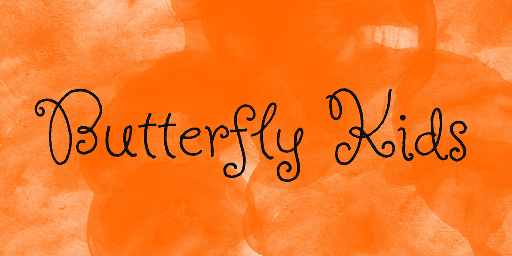 Ejemplo de fuente Butterfly Kids Regular