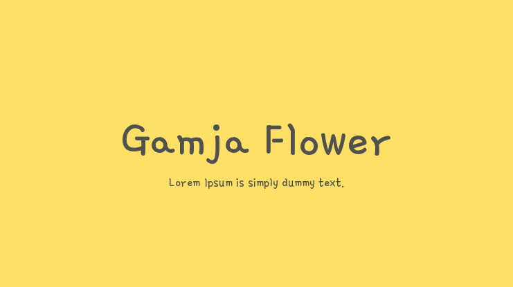 Ejemplo de fuente Gamja Flower
