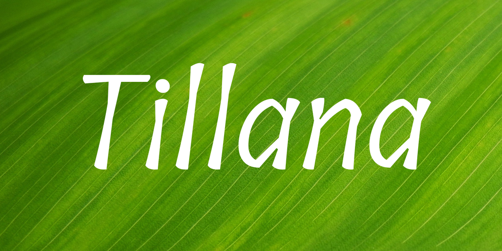 Ejemplo de fuente Tillana Extra Bold