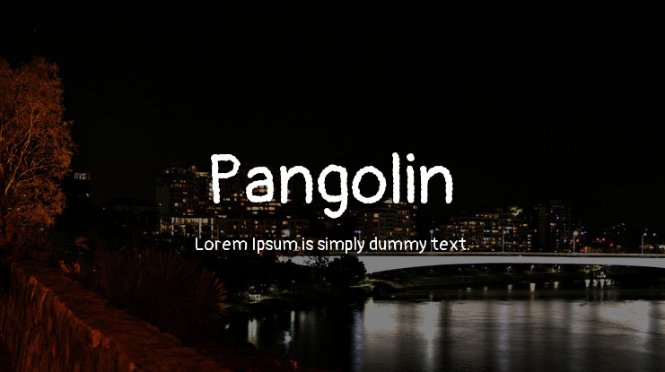 Ejemplo de fuente Pangolin Regular