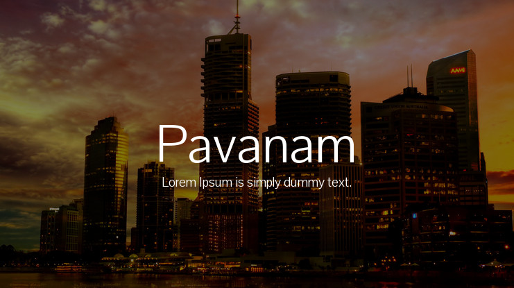 Ejemplo de fuente Pavanam