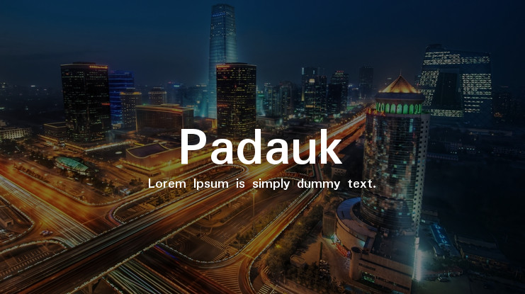 Ejemplo de fuente Padauk Bold