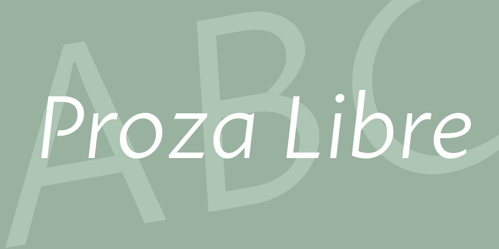 Ejemplo de fuente Proza Libre Medium Italic