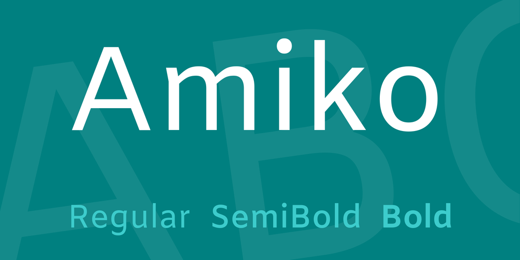 Ejemplo de fuente Amiko SemiBold