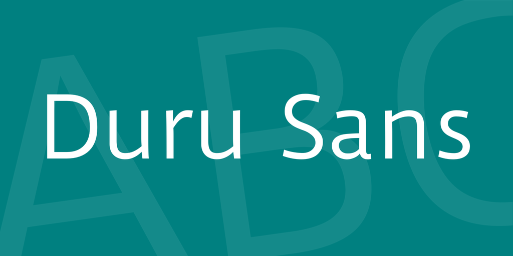 Ejemplo de fuente Duru Sans