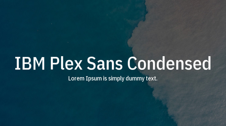 Ejemplo de fuente IBM Plex Sans Condensed Italic