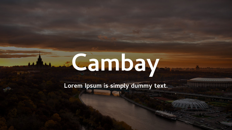 Ejemplo de fuente Cambay Bold Italic