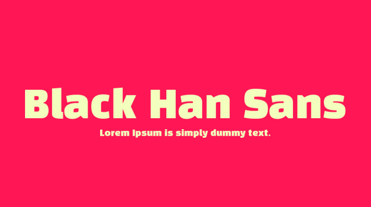 Ejemplo de fuente Black Han Sans Regular