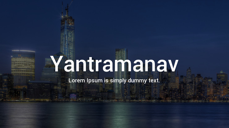 Ejemplo de fuente Yantramanav Regular