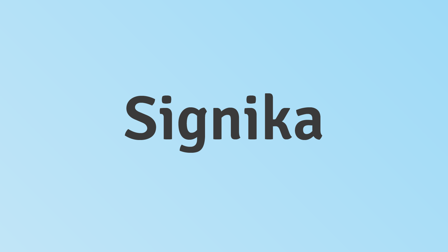 Ejemplo de fuente Signika Regular